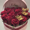 Pink heart with red roses for that spacial person make this arrangement