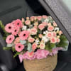 Blush &Eacute;ternelle Floral Basket is a refined expression of softness and timeless