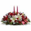 Shiny and bright! Holiday celebrations shine with this lush arrangement of snow