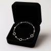 A modern bracelet crafted in high-quality 950 sterling silver with circle and