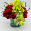 A opulent hand-tied bouquet that exudes timeless elegance. This centerpiece features 18