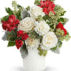 Teleflora's Holiday Joy Bouquet captures Christmas cheer with white roses, red blooms