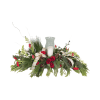 This charming holiday centerpiece is designed to bring warmth and sparkle to