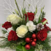 Red and White Christmas centerpiece 