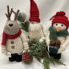 Santa, Snowman and Reindeer trio