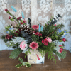 Celebrate the snowy season with this gorgeous winter-colors bouquet, hand-delivered in a