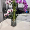 Flowers arrangement that last real plant combination of bamboo plants and orchids