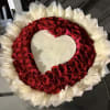 Beautiful burn bouquet of 100 roses, custom msj.. 