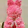Pink Bunny rose bouquet.

color: pink

_Crafted with premium pink faux Foam roses.
_16"/11" Teddy