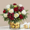 The stylish and extravagant luxury of our Christmas bouquet is sure to
