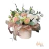 Elegant flower box featuring a beautiful assortment of fresh flowers, carefully arranged