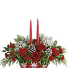 Get this beautiful table arrangement with this beautiful holiday vase filled with
