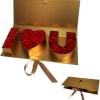 A beautiful way to say, I LOVE YOU! Gold rectangular box with