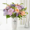 The Graceful Cross Vase offers a gentle expression of sympathy with its