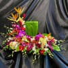 TROPICAL MIXTURE.    Bird of paradise, ginger, anthurium, dendrobium orchids