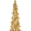 5.71x5.71x14.17 Polystone Sculpted Christmas Tree Decor.