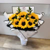 BEAUTIFUL ARRANGEMENT OF SUNFLOWERS AND CHOCOLATES  . 