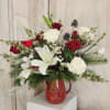 FDA approved water pitcher, full of higher end elegant floral, roses, lilies