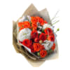 Beautiful mixed bouquet with orange and white flowers, perfect for conveying energy