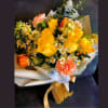 Beautiful bouquet of mixed yellow flowers, perfect for conveying joy, energy, and