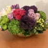 Your own colorful garden in one arrangement - roses, trachelium, lisianthus, tulips