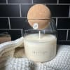 Hand Poured Get Cozy cork ball top soy candle