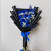 Bouquet with blue roses

Beautiful bouquet made with blue roses, a symbol of