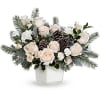 Bring the outdoors in with this forest-inspired bouquet of white roses and