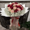 18 Stems Red Roses And 18 Stems Pink Roses With Baby Breath