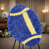 The Game Day Legacy Tribute is a custom football-inspired floral sympathy arrangement