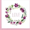 Show your eternal love with our exquisite Quilled Wreath Love card. This
