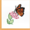 Our Quilled Monarch Butterfly card depicts the inspiring insect with orange and