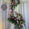  Cross stand for a funeral is a graceful tribute, symbolizing faith