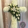 Cross stand for a funeral is a graceful tribute, symbolizing faith and