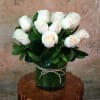 Premium White Roses and nice leaves. (Available in different colors)