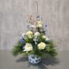 Cool, elegant, and inspired by New Mexico&rsquo;s winter landscapes, this arrangement blends