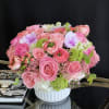Beautiful pink bouquet mix flowers 