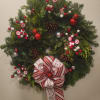 A festive wreath to hang on your door, wall or where ever