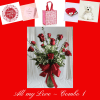 Combo 1 ~ &ldquo;All my love&rdquo;
Includes 12 red roses arranged, gift bag