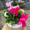 Bright pink roses make this a perfect Valentine's Day arrangement. Same day