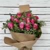 Shade of pink color and greens may vary. Brown Paper Bouquet comes