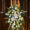 fresh flowers in standing 
Add banner on special instructions or other -