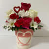 Roses, Carnations, Daisies and greenery in beautiful container

*In the event that the