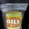 Crunchy, bite-sized pretzels generously  coated with bold dill pickle seasoning for