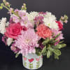 This colorful bouquet is fun and flirty.  Created to celebrate Valentines