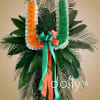 Custom Designed 24" University of Miami Emblem designed on a standing spray.