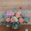 Say happy Valentine&rsquo;s Day with peachy beautifully designed with peach roses hydrangea
