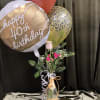 Fun gift for the 40th birthday girl! Champagne bottle bud vase with