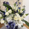 An effortlessly elegant vase arrangement showcasing carefully selected blooms for a look