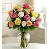 Our premium 18 long stem mixed colored roses are an elegant surprise